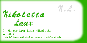 nikoletta laux business card